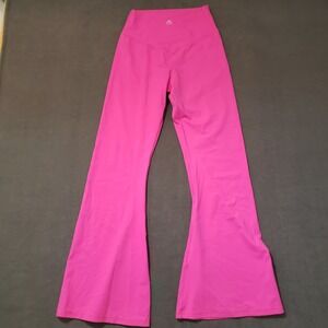 Sunzel Flare Yoga Pants Womens Large Pink Crossover High Waist Bell Bottom